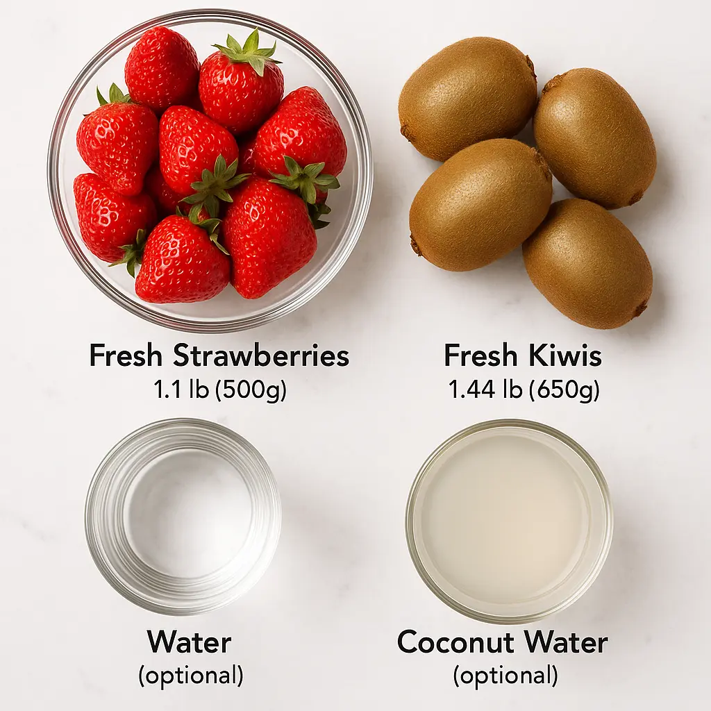 Strawberry Kiwi Juice Ingredients