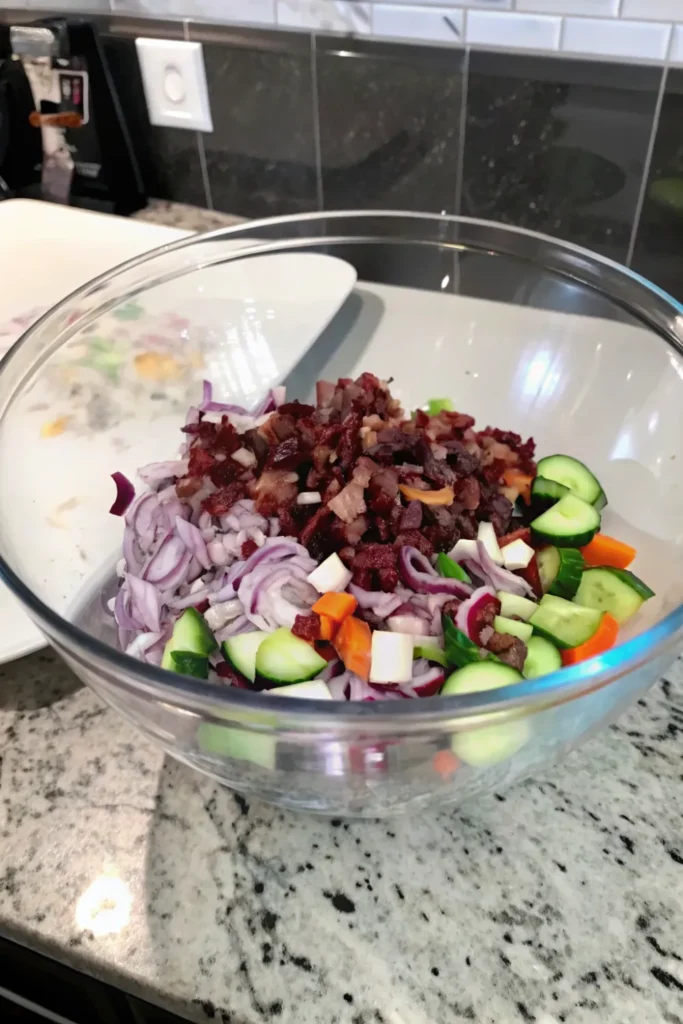 Vegan dense bean salad