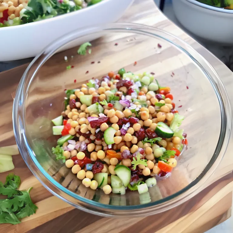 Vegan dense bean salad in a serving bowl