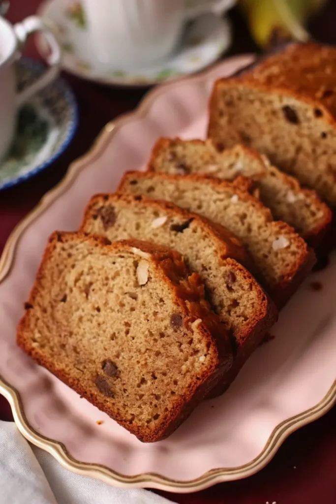 Vegan apple bread slices
