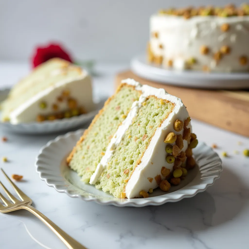 Vegan pistachio cake