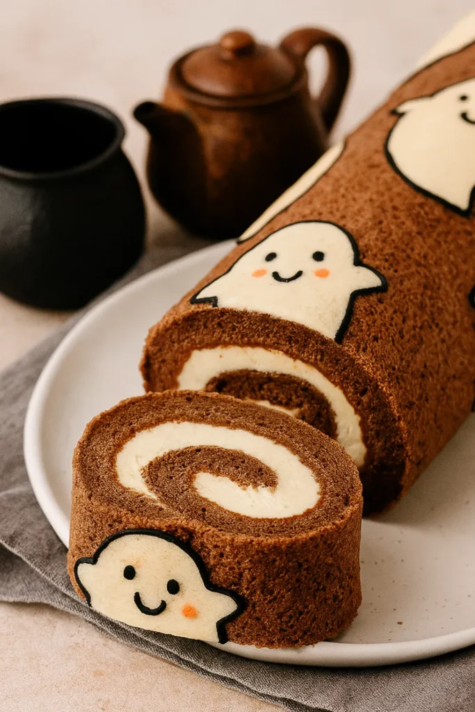 Halloween Swiss Roll Cake
