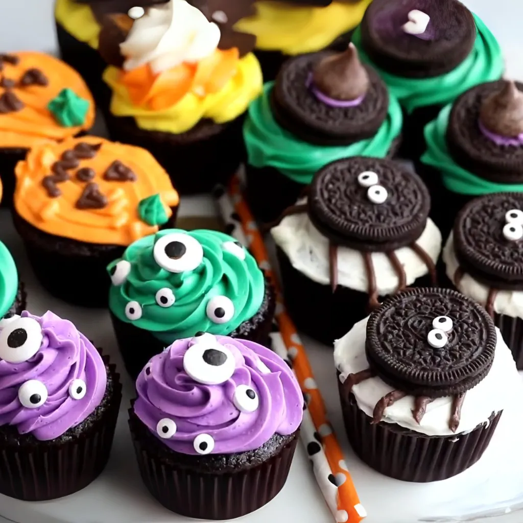 Simple Halloween Cupcakes